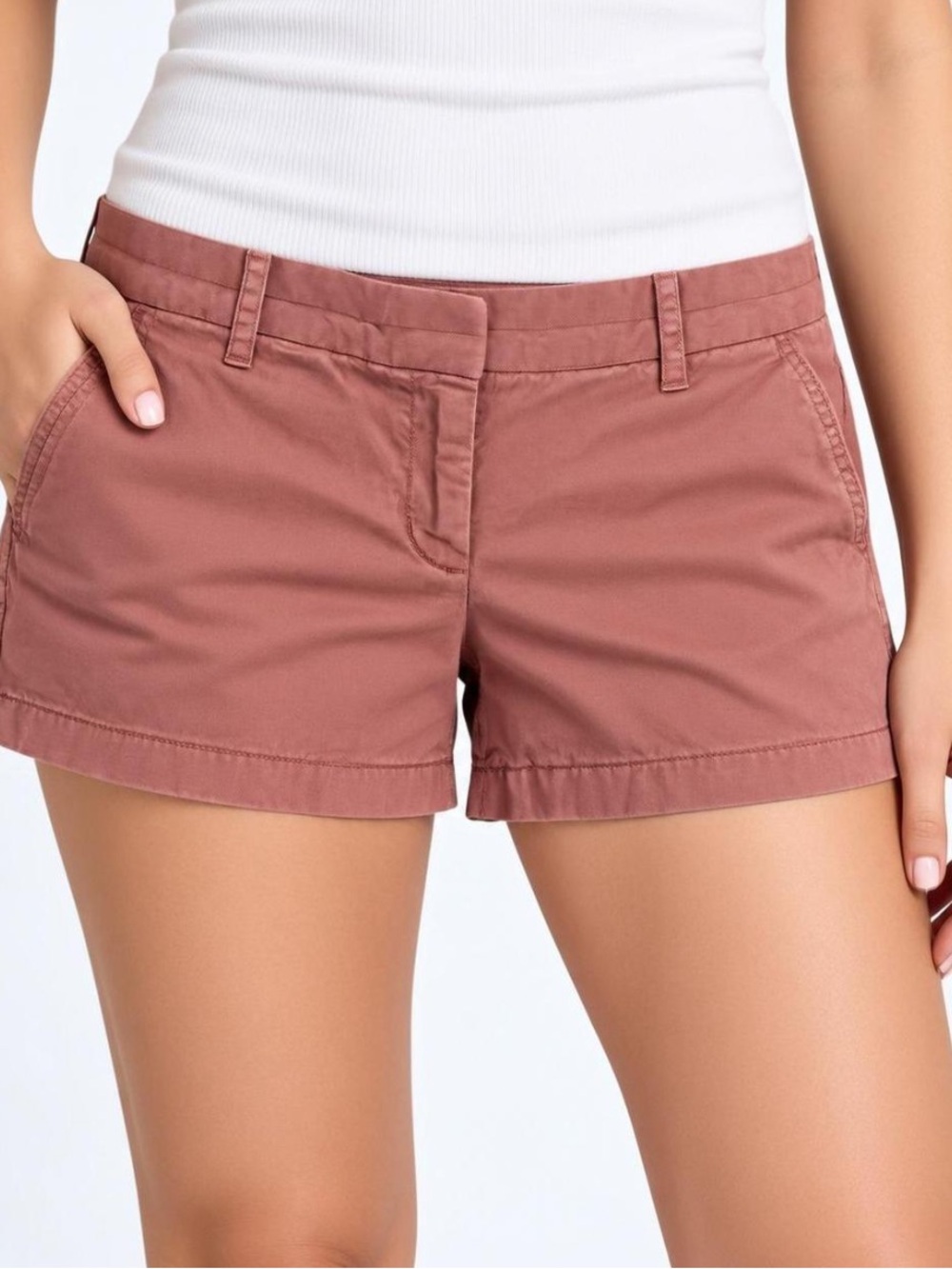 J. Crew 100% Cotton Casual Chino Shorts - Dusty Rose